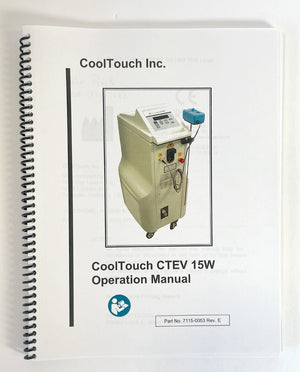 CoolTouch CTEV 15W Operation Manual 7115-0053 Rev. E 1