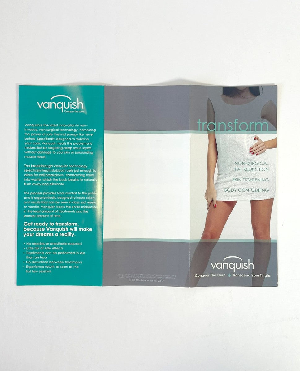 Vanquish Conquer The Core Skin Tightening Patient Office Brochure VFC0067