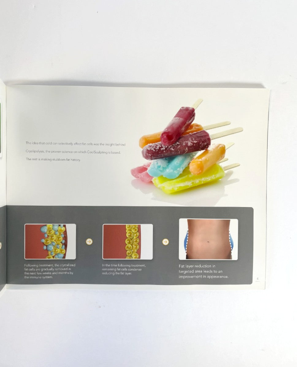 ZELTIQ, Coolsculpting, Transform Your Body without surgery or downtime MK16198-C, Booklet