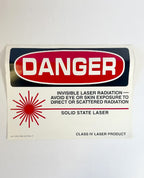 Danger Sign Sticker, Class IV Laser Product, Lbl 215-7403-000 Rev C