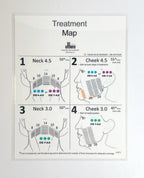 Ulthera, Treatment Map, to Neck, Cheek, lateral orbit, brow, and infraorbital, Guide (1 sheet) P/N: SM-01 Rev 5.0