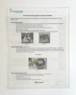 Syneron, Cleaning Guidelines and Quick Troubleshooting Guide - Vcontour (Small) Applicator