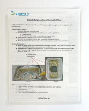 Syneron, Cleaning Guidelines and Quick Troubleshooting Guide - Vsmooth (Large) Applicator