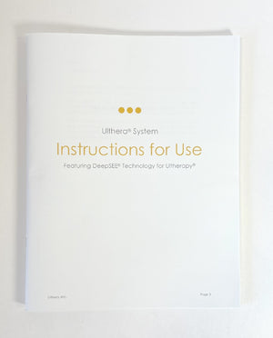Ulthera System Instructions for Use Manual 1004125IFU