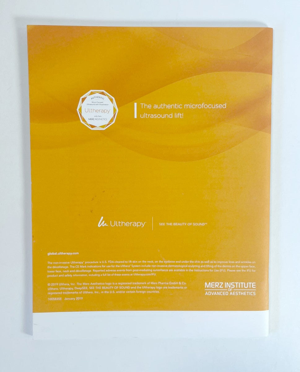 Merz Ultherapy Customer Training Guide Manual Book 1005835E January 2019