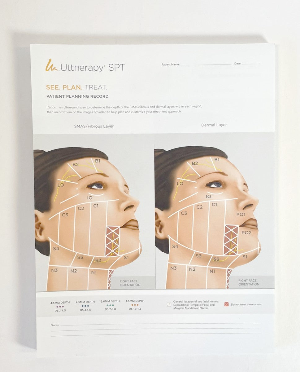 Ultherapy, See Plan Treat. Patient Planning Record. P/N 1010894TRN Rev B. (50 pages)