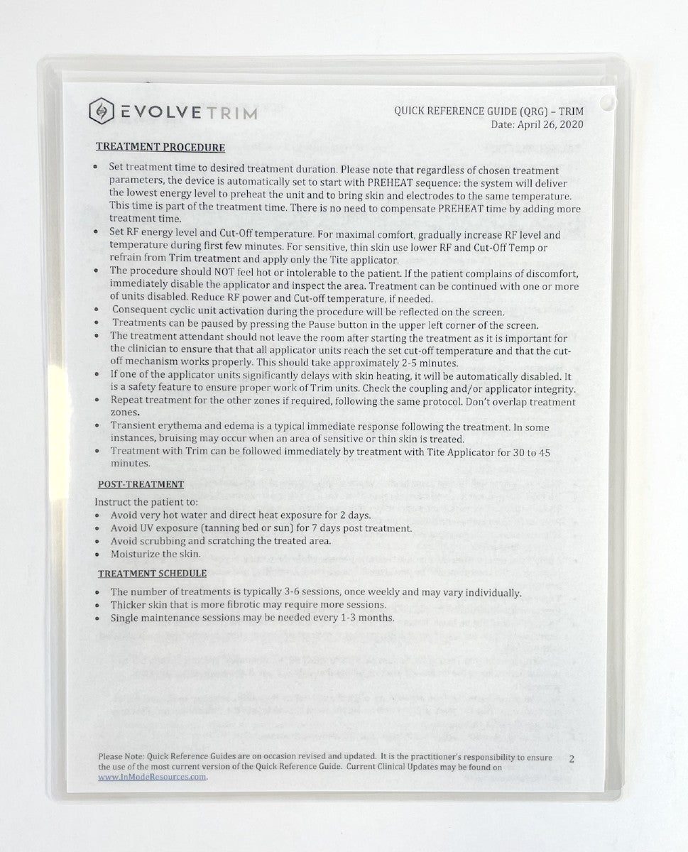 EVOLVETITE BASIC PARAMETERS CONSIDERATIONS GUIDE AND USB