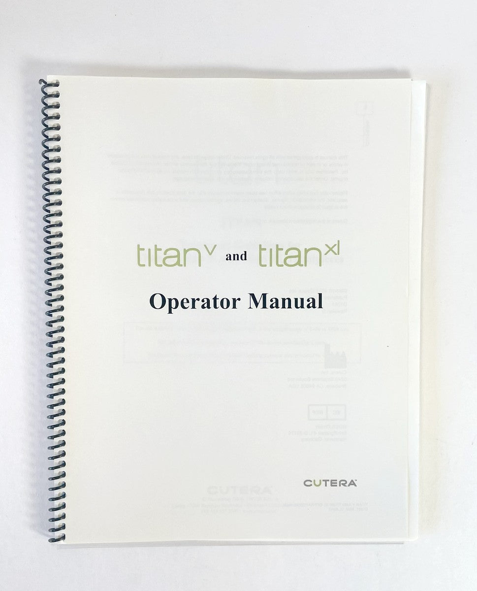 Cutera Titan and Titan Operator Manual