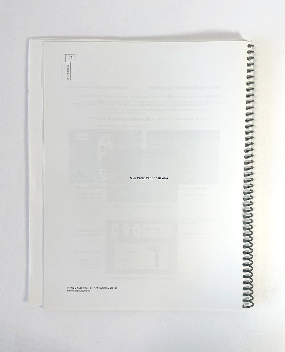 Cutera Titan and Titan Operator Manual