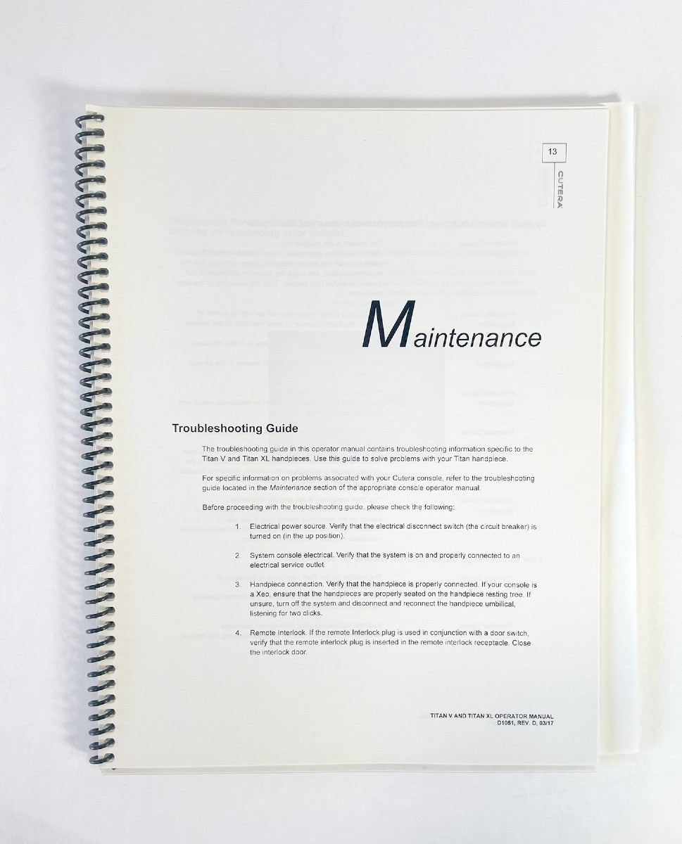 Cutera Titan and Titan Operator Manual