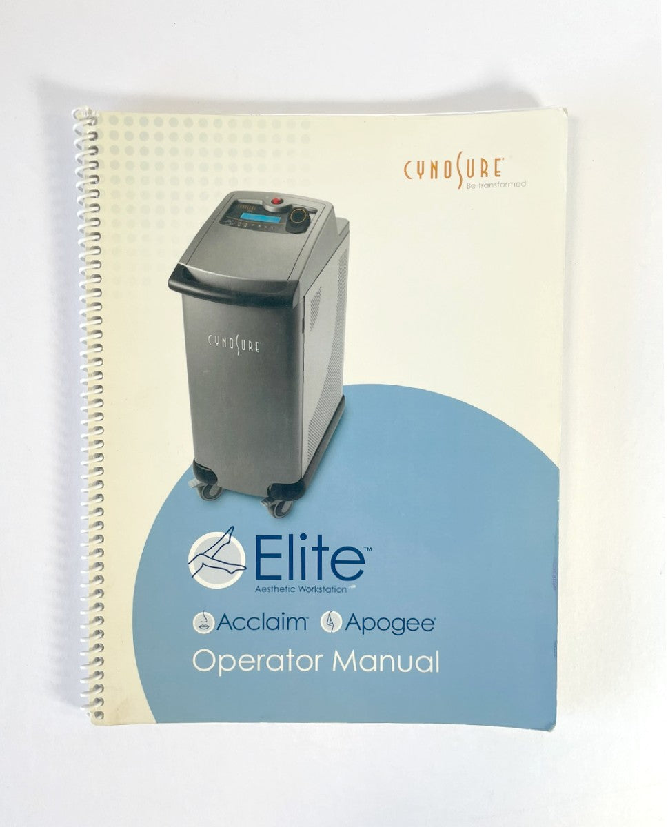 Cynosure, Elite Aesthetic, Acclaim and Apogee, Operator Manual