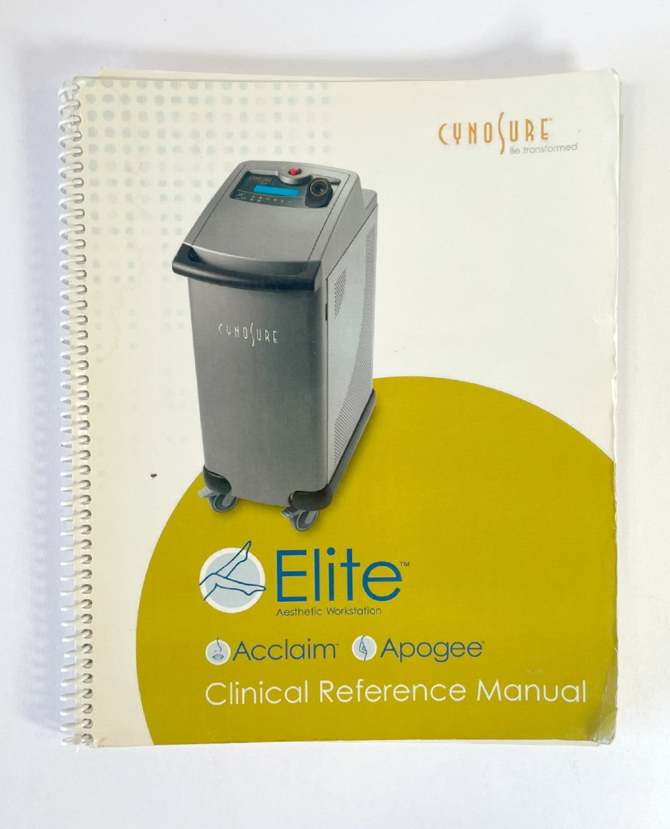 Cynosure Elite Aesthetic Workstatiom Clinical Acclaim and ApogeeReference Manual