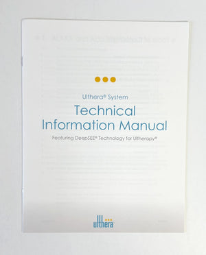Ulthera Ultherapy- DeepSee Technical- Information Manual-1000933