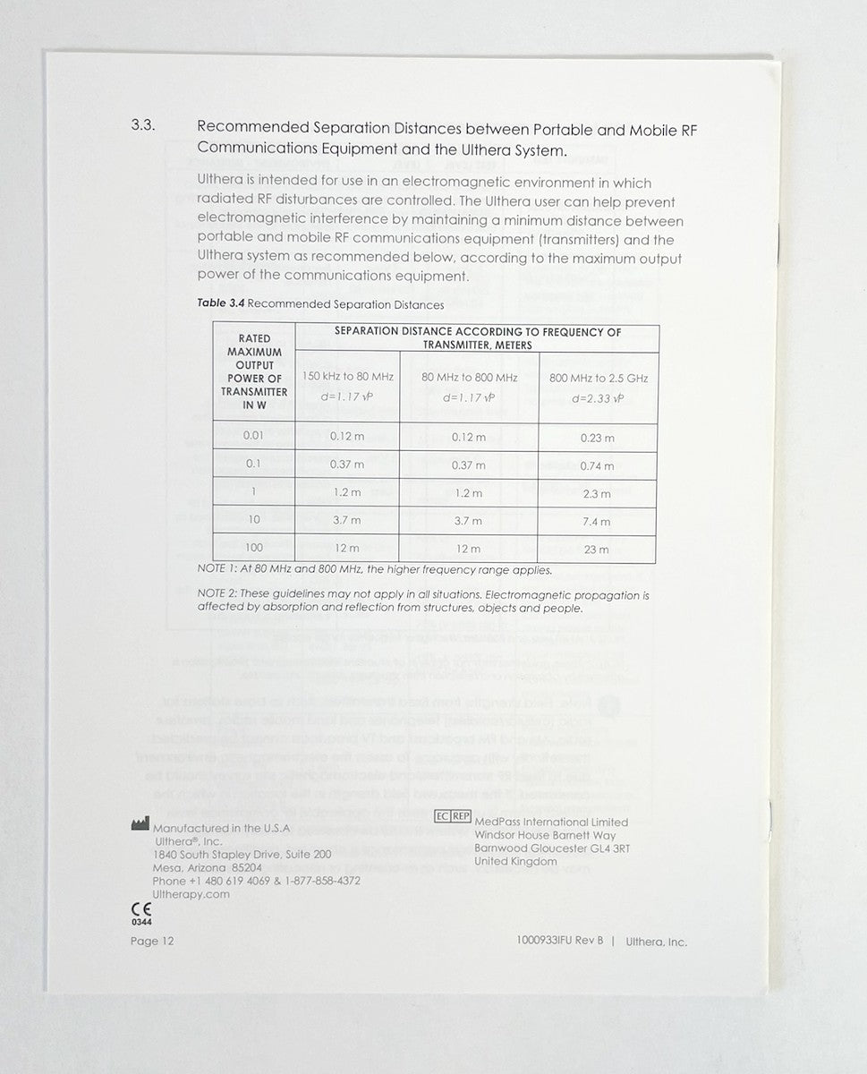Ulthera Ultherapy- DeepSee Technical- Information Manual-1000933