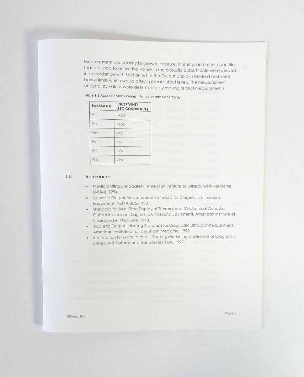Ulthera Ultherapy- DeepSee Technical- Information Manual-1000933