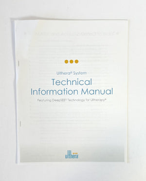 Ulthera System -Information DeepSEE Technical- Manual