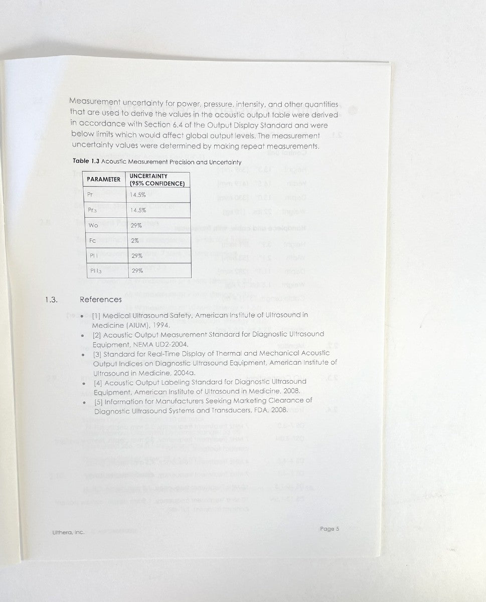 Ulthera System -Information DeepSEE Technical- Manual