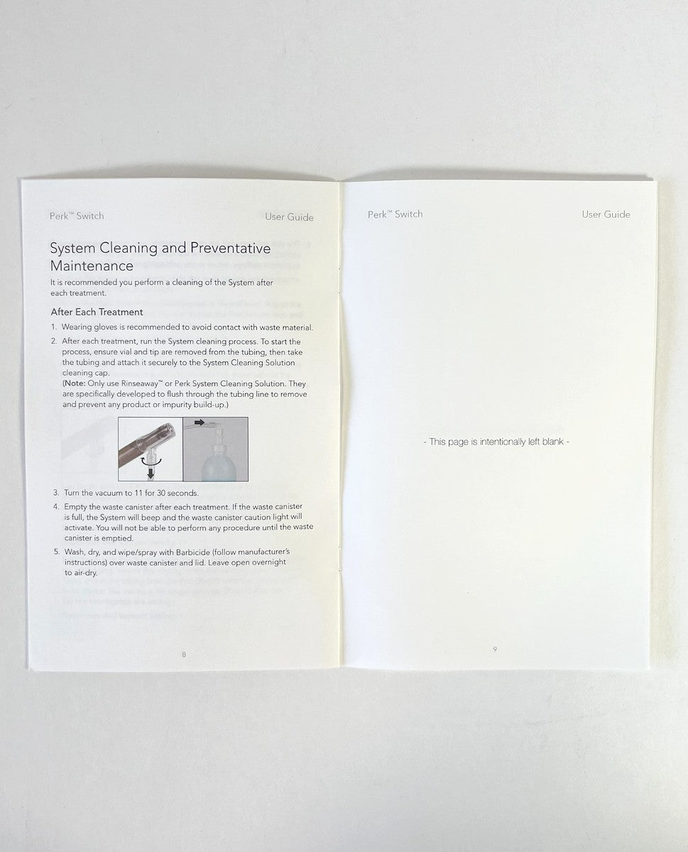 THE Hydrafacial COMPANY Perk SWITCH User Guide 19789-B Rev 8 EXP 2018