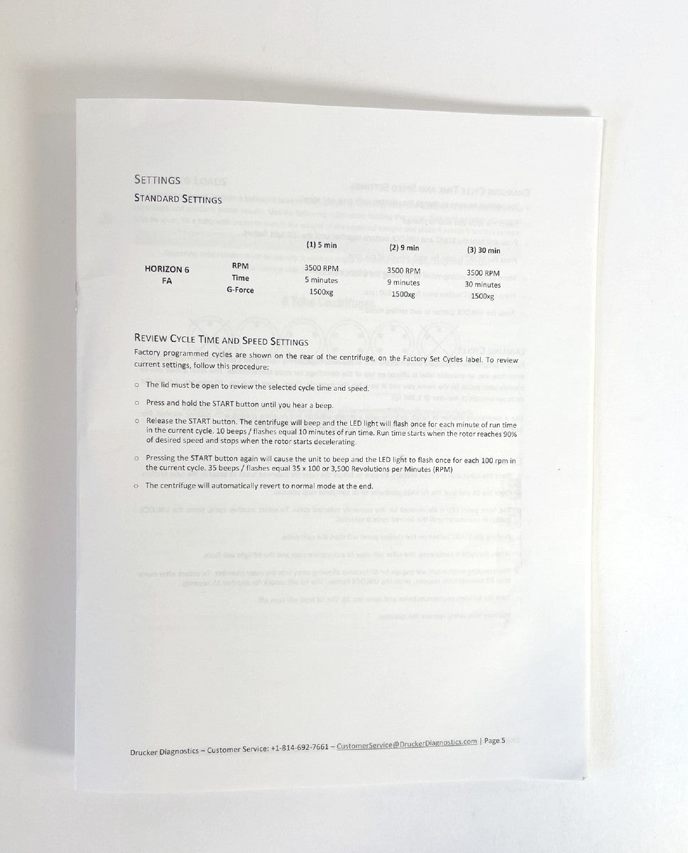 Regenlab HORIZON Model 6 FA Operator’s Manual 03-0-0002-0220 Rev A