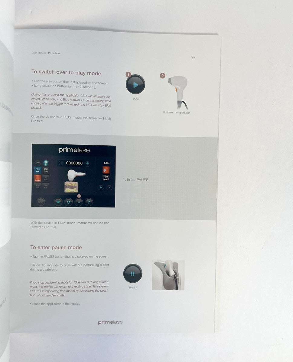 Cocoon Primelase Medical Laser User Operator Manual 100009325