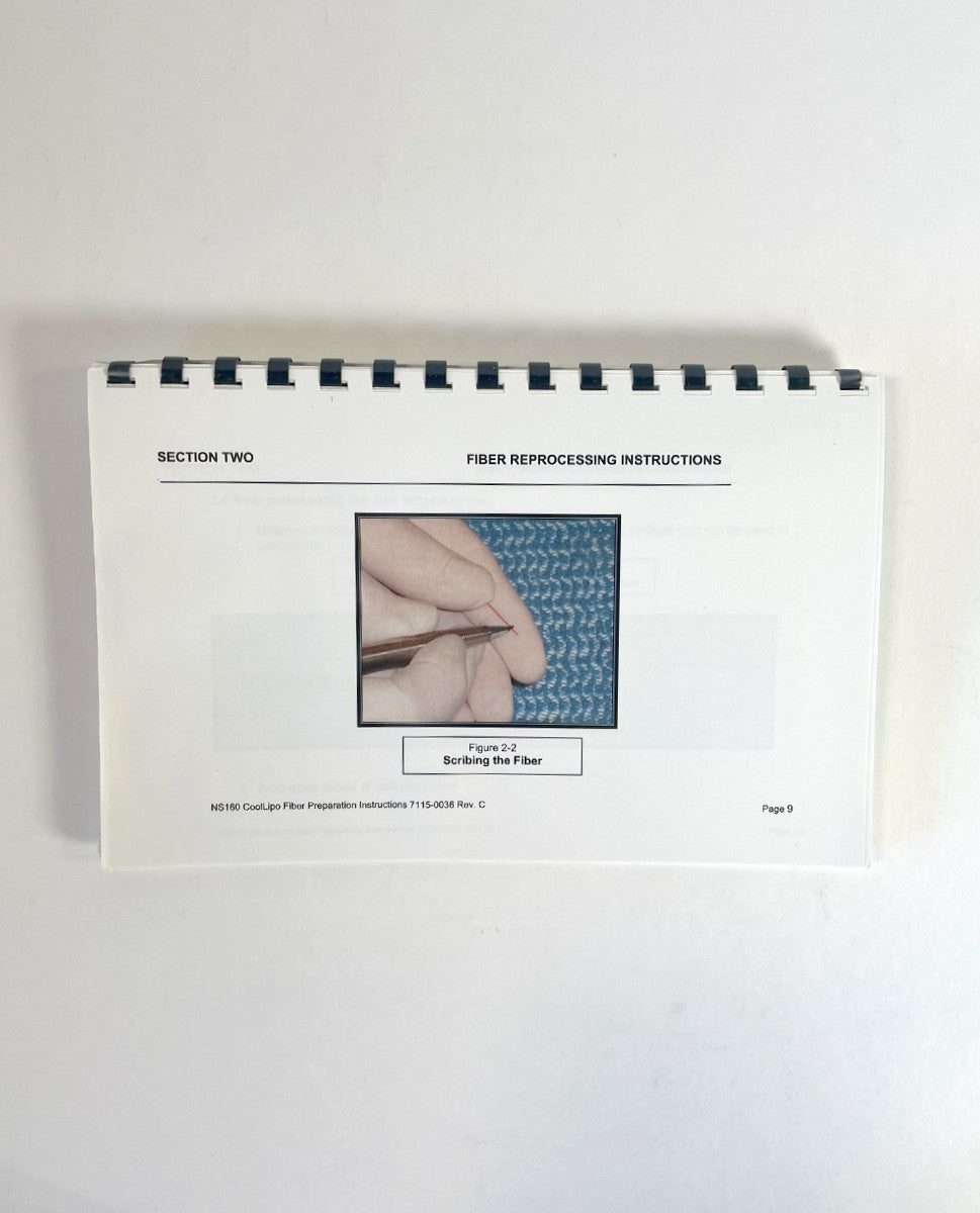 Cooltouch NS160 Cool Lipo Fibers And Handpieces Reparation Instructions 7115-0036 Rev.C