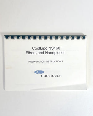 Cooltouch Cool Lipo NS160 Fibers And Handpieces Reparation Instructions 7115-0036 Rev.D