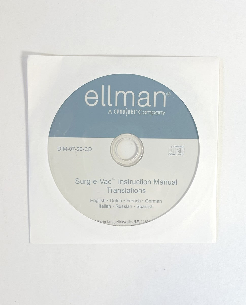 Ellman Surg-e-Vac Smoke Evacuation System Instruction Manual 29 January 2015 DIM-07-20 Rev F