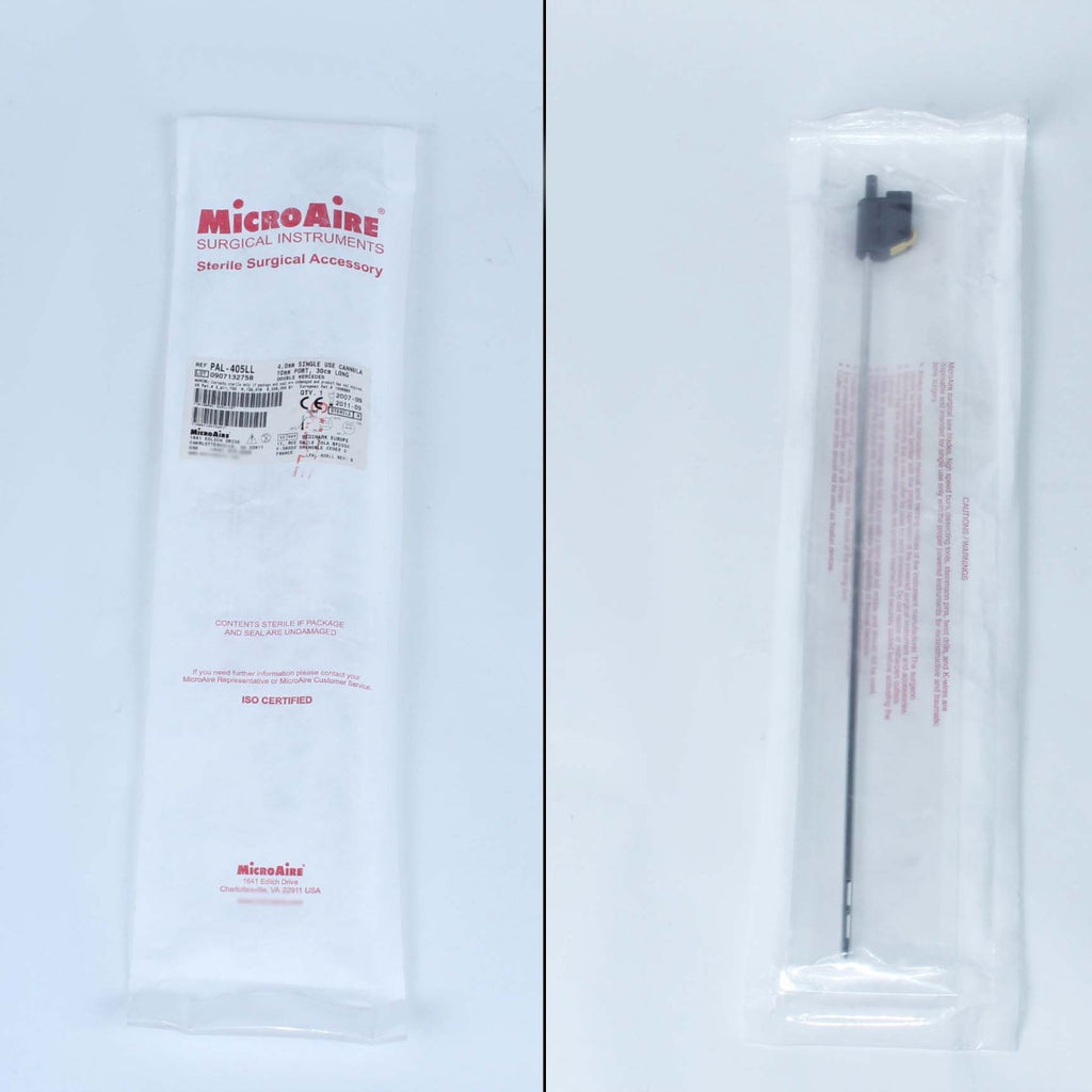 MicroAire PAL Cannula 30cm Long 4mm Dia 10mm Port DOUBLE MERCEDES PAL-405LL