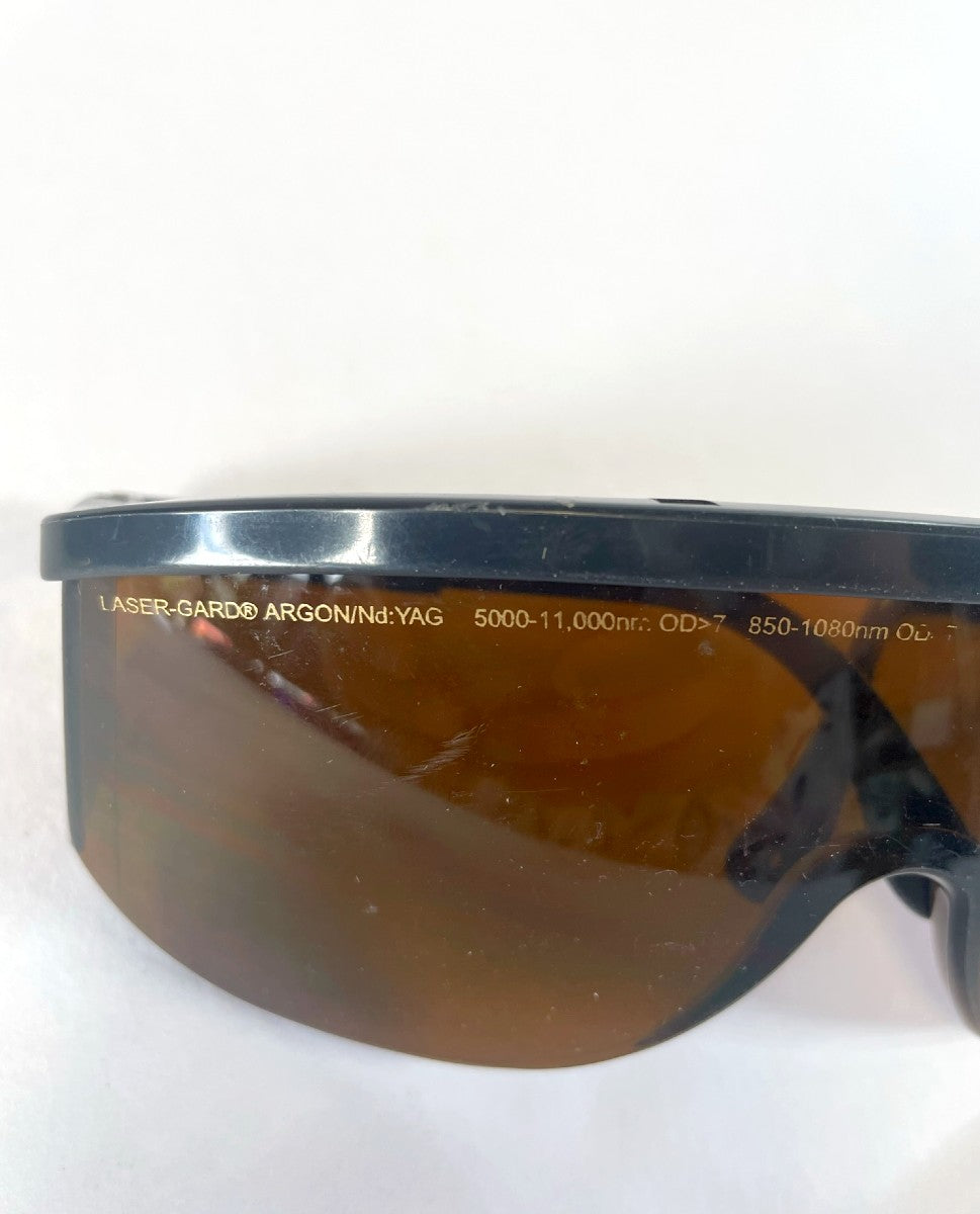 LASER-GARD ARGON/Nd:YAG, Laser Safety Goggles, 5000-11,000nm OD>7, 850-1080nm OD>7 , 710-750nm OD>3, 190-520NM OD>9-1
