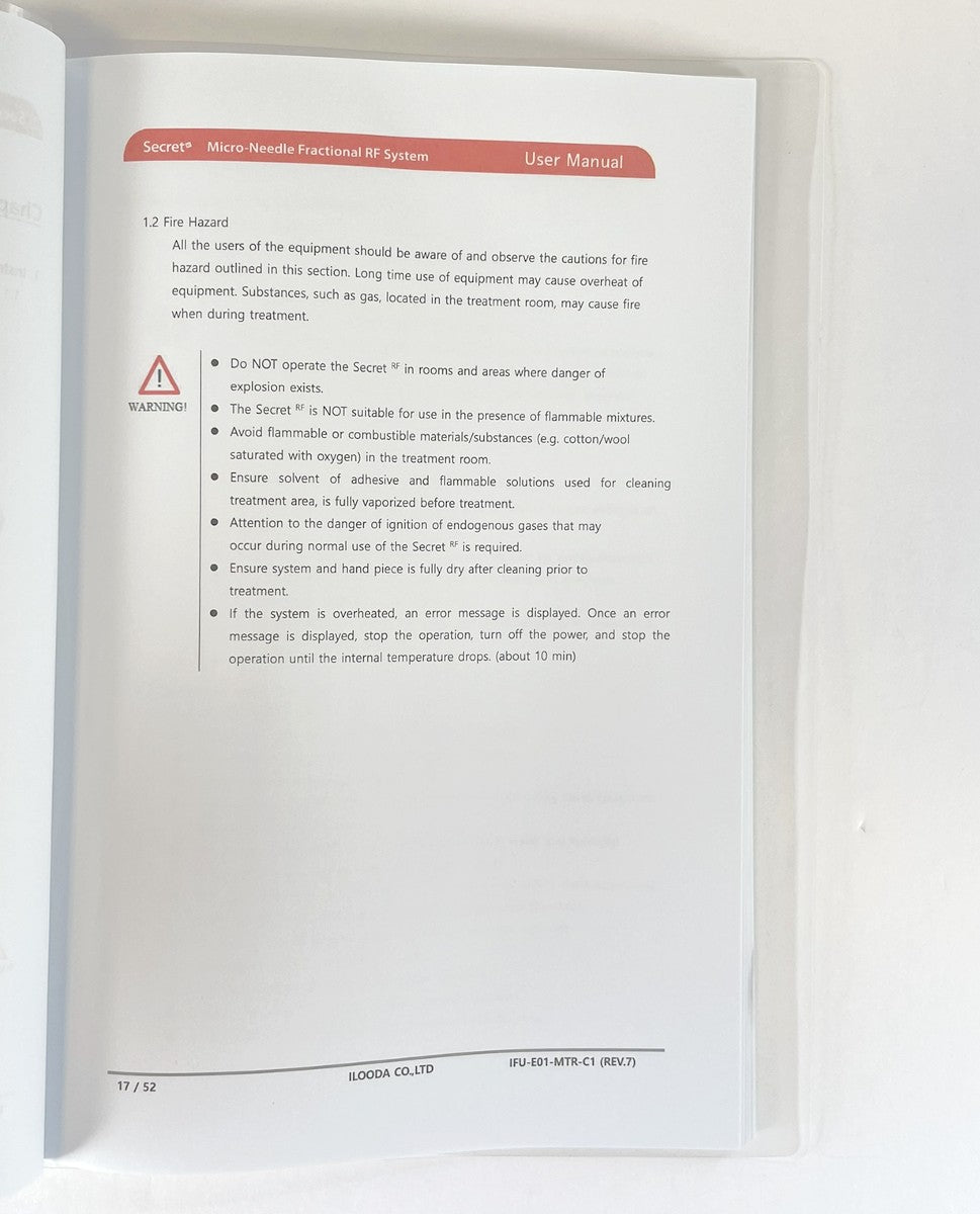 Secret RF Microneedling System User Manual 2.0 -1
