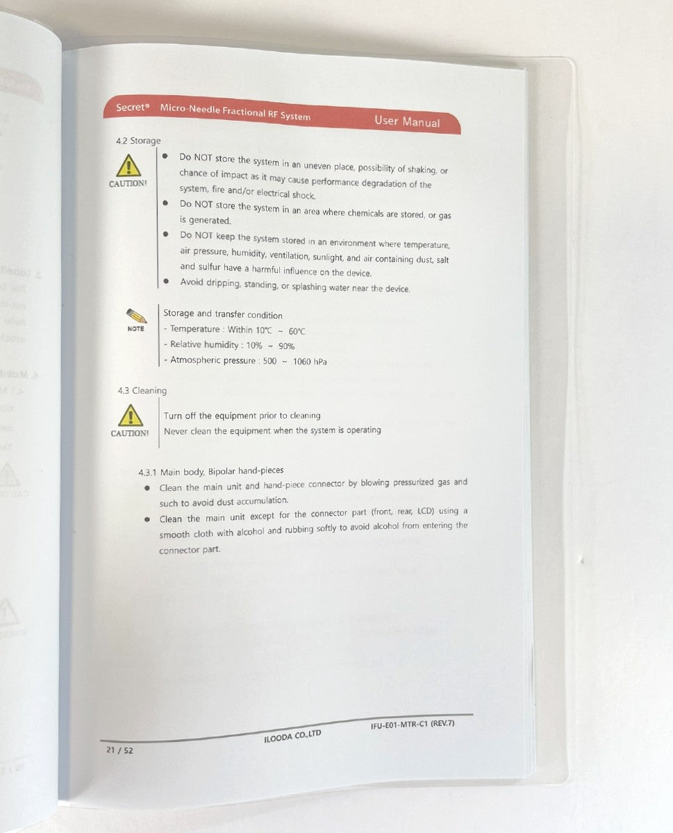 Secret RF Microneedling System User Manual 2.0 -1