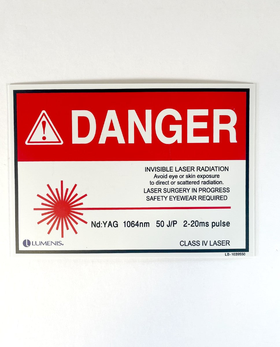 Lumenis Sticker adhesive Danger Invisible Laser Radiation LB1039550 - 1