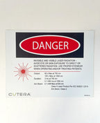 Danger Sign Sticker, CUTERA, Class 4- Laser Product Per IEC 60825-1:2014, P/N 3004548 rB-1