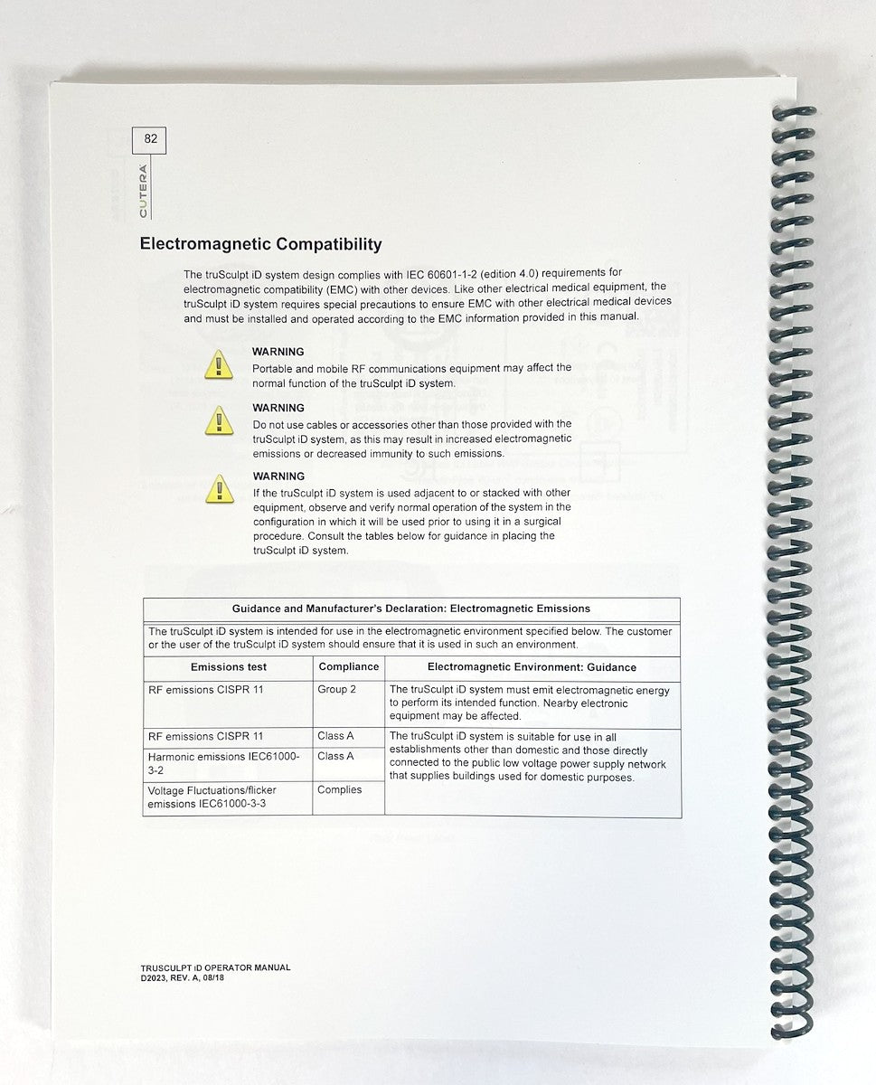 CUTERA truSculpt iD OPERATOR MANUAL D2023 Rev A EXP 2018 -2