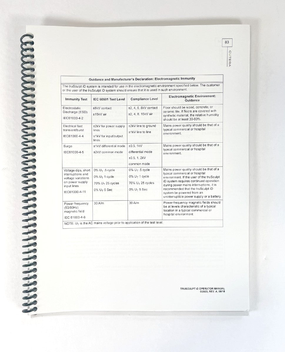 CUTERA truSculpt iD OPERATOR MANUAL D2023 Rev A EXP 2018 -2
