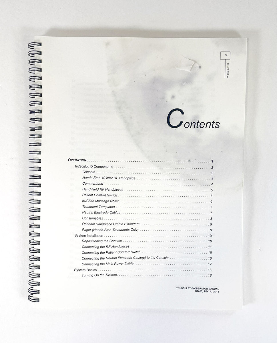 CUTERA truSculpt iD OPERATOR MANUAL D2023 Rev A EXP 2018 - cutera