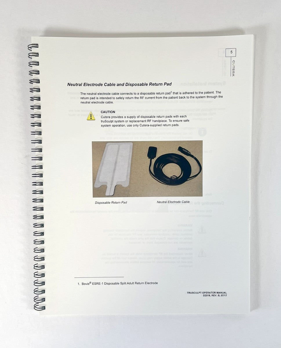 CUTERA, truSculpt Operator Manual, D2018 REV. B, 07/17-1