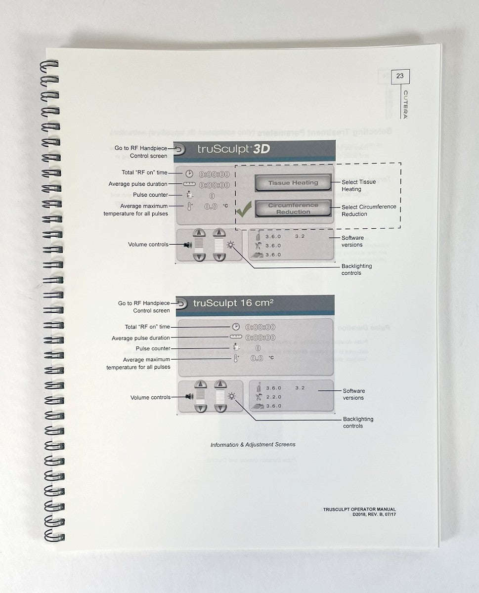 CUTERA, truSculpt Operator Manual, D2018 REV. B, 07/17-1