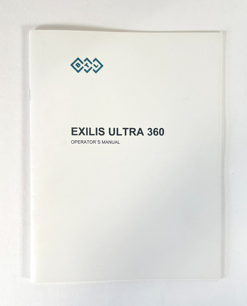BTL Aesthetics EXILIS ULTRA 360 OPERATOR´S MANUAL 715-80MANENUS600