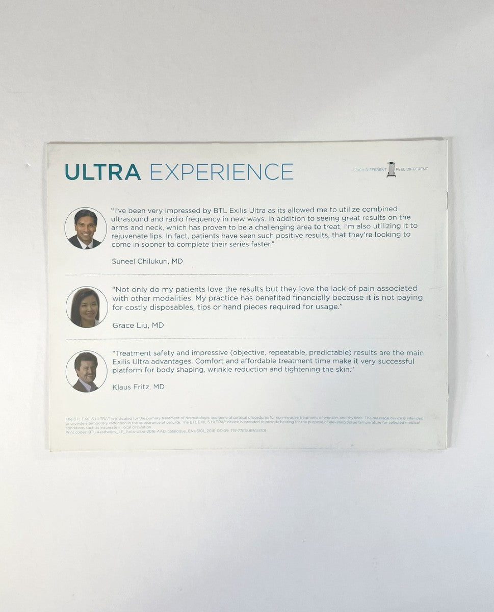 BTL Exilis Ultra Look Different Feel Different Photo Gallery Booklet