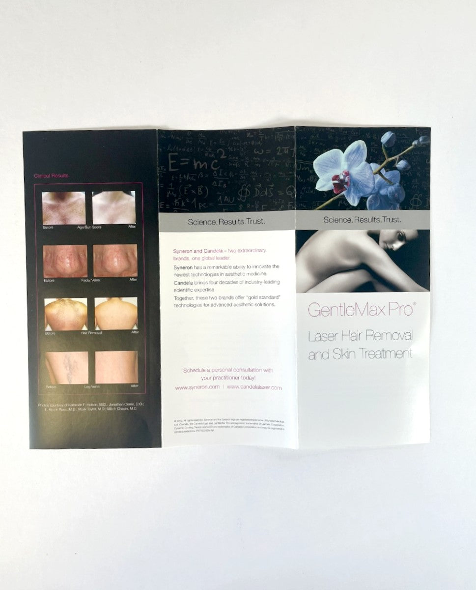 GentleMax Pro, Laser Hair Removal and Skin Treatment Brochure, PB76221EN-NA, 2012 (50 brochures)