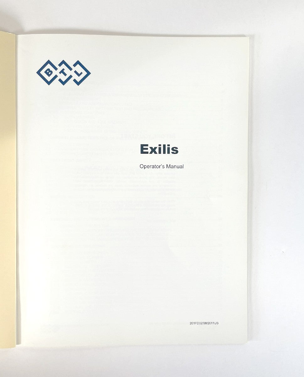 BTL Exilis Operator Manual -btl