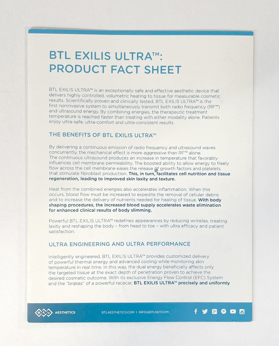 BTL Exilis Ultra Product Fact Sheet -btl