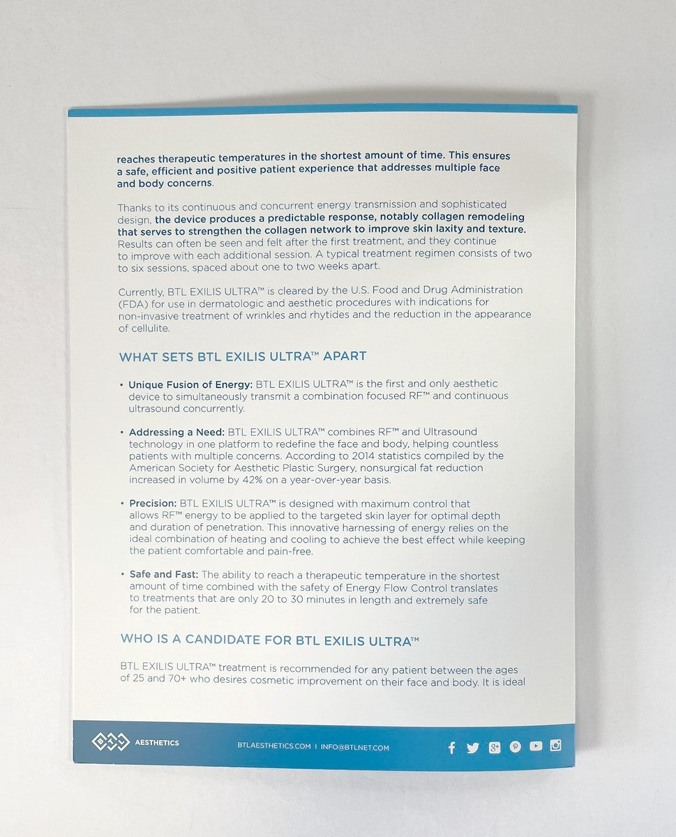 BTL Exilis Ultra Product Fact Sheet -btl