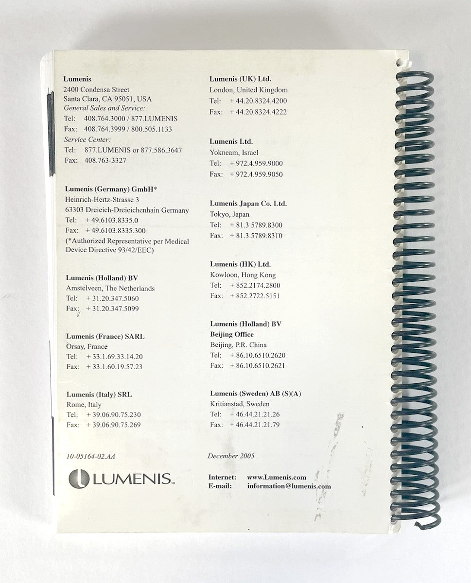 Lumenis LightSheer (Multi-Language) Laser System-Reference Guide-10-05164-02.AA-1