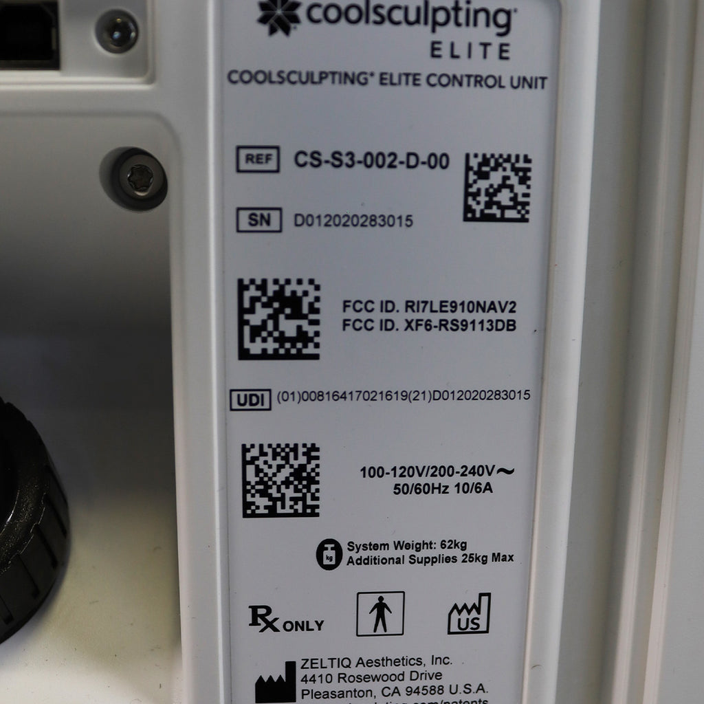 2020 Allergan Coolsculpting Elite Fat Freezing Body Contouring Cryolipolysis System