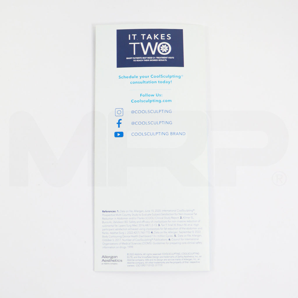 Zeltiq Coolsculpting It Takes Two Office Brochures x21pcs