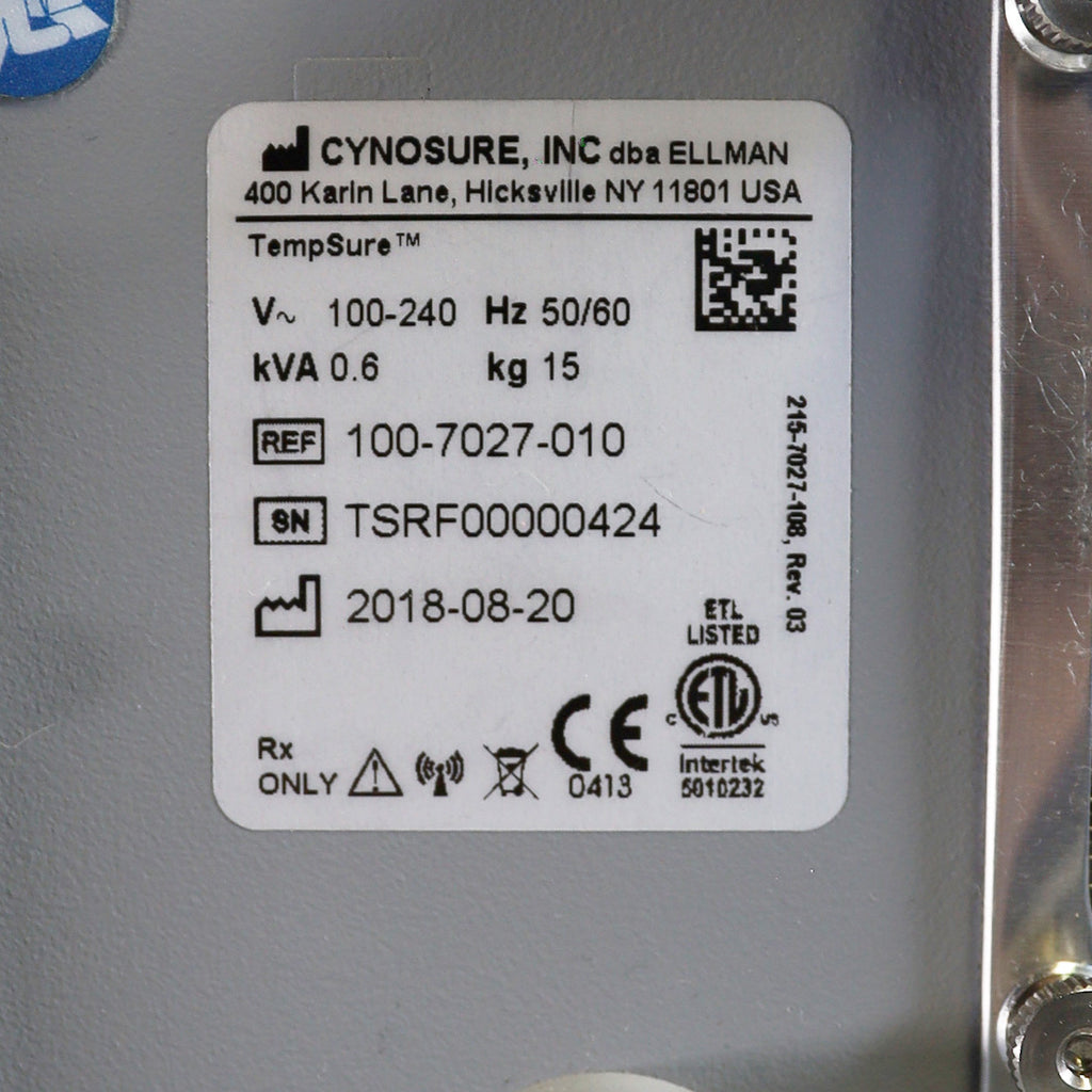 2018 Cynosure Ellman TempSure Vitalia Surgical Plus FlexSure System