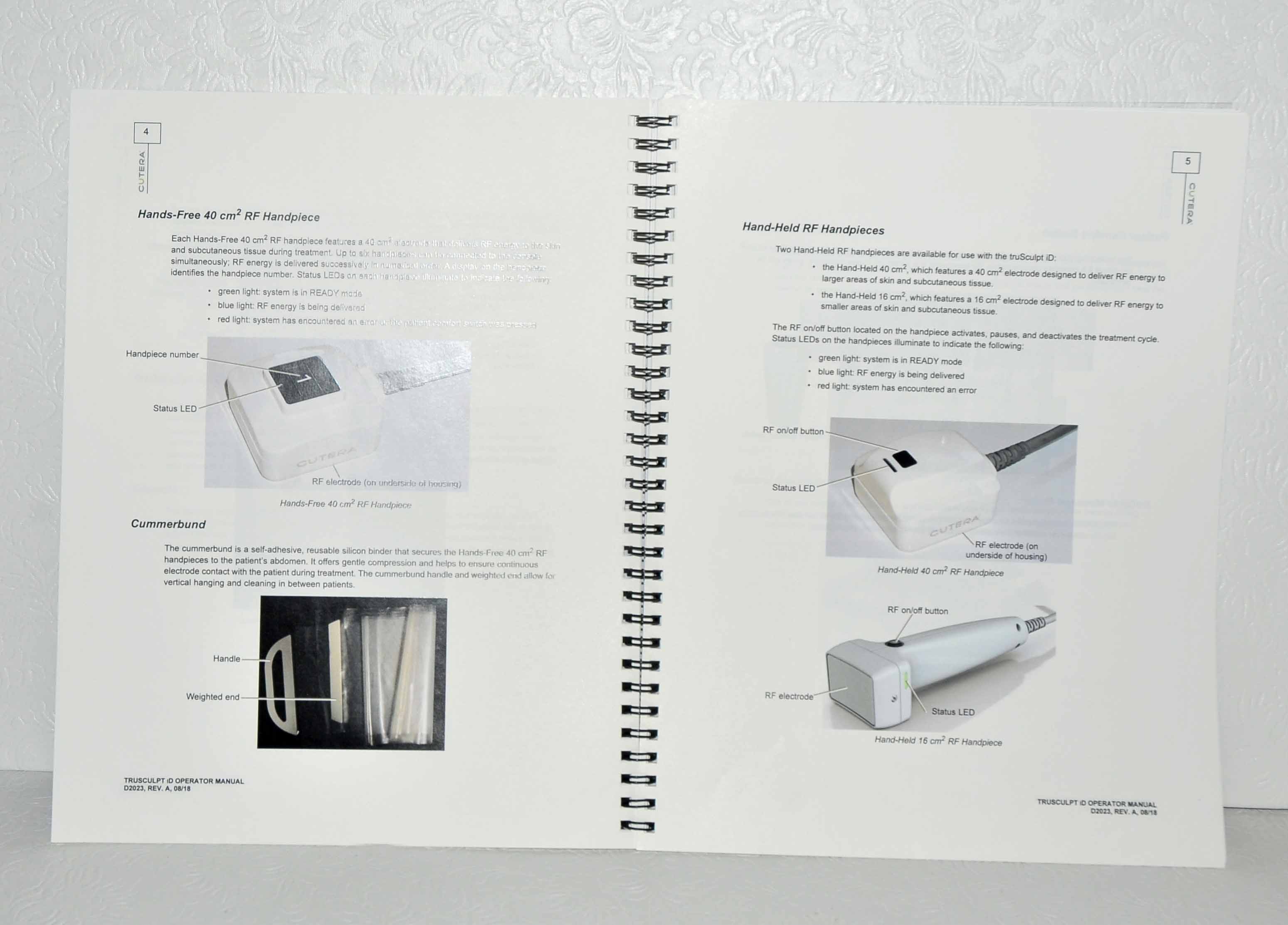 Cutera truSculpt iD Operator Manual User Training Treatment Guide Book D2023