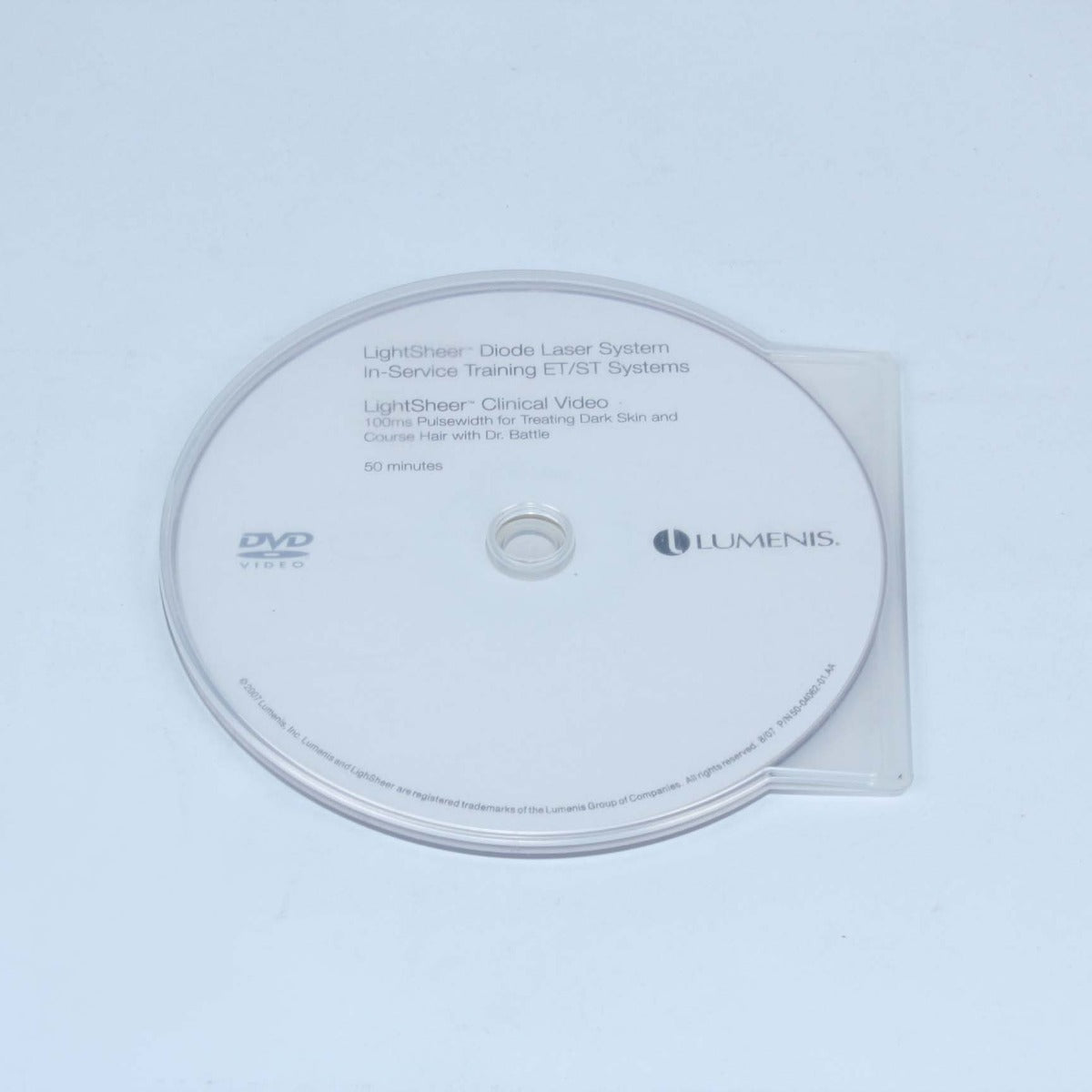 Lumenis LightSheer ET/ST Clinical In-Service Training Video DVD 2007|50-04063-01